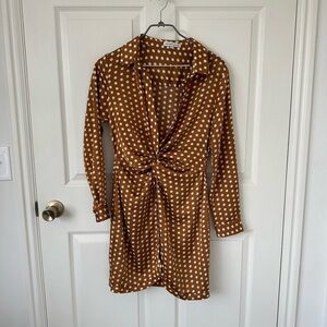 Heartloom Brown and White Polka Dot Dress